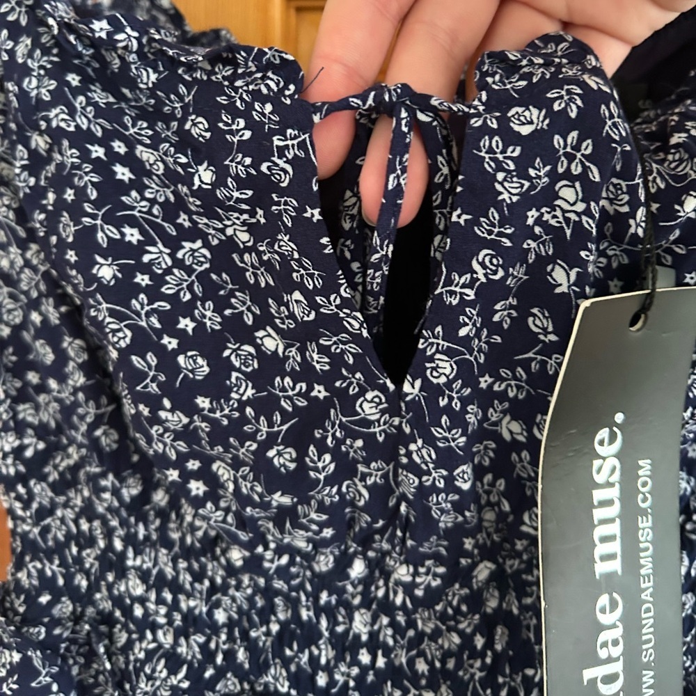 Sundae Muse Blue Floral Mini Dress - Picture 5 of 5